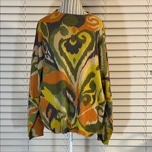 Colorful Abstract Patterned Women's Sweater